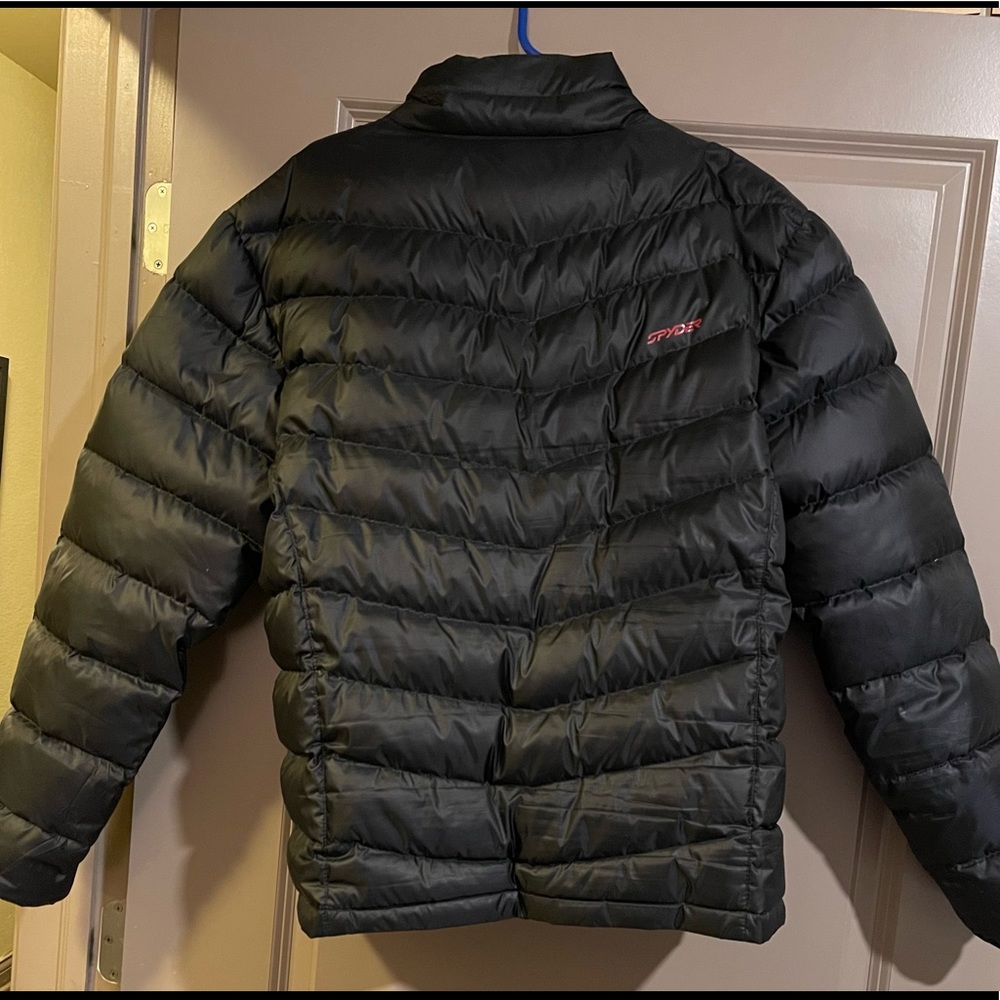 Men’s Spyder Black/Red Pelmo Down Jacket XL